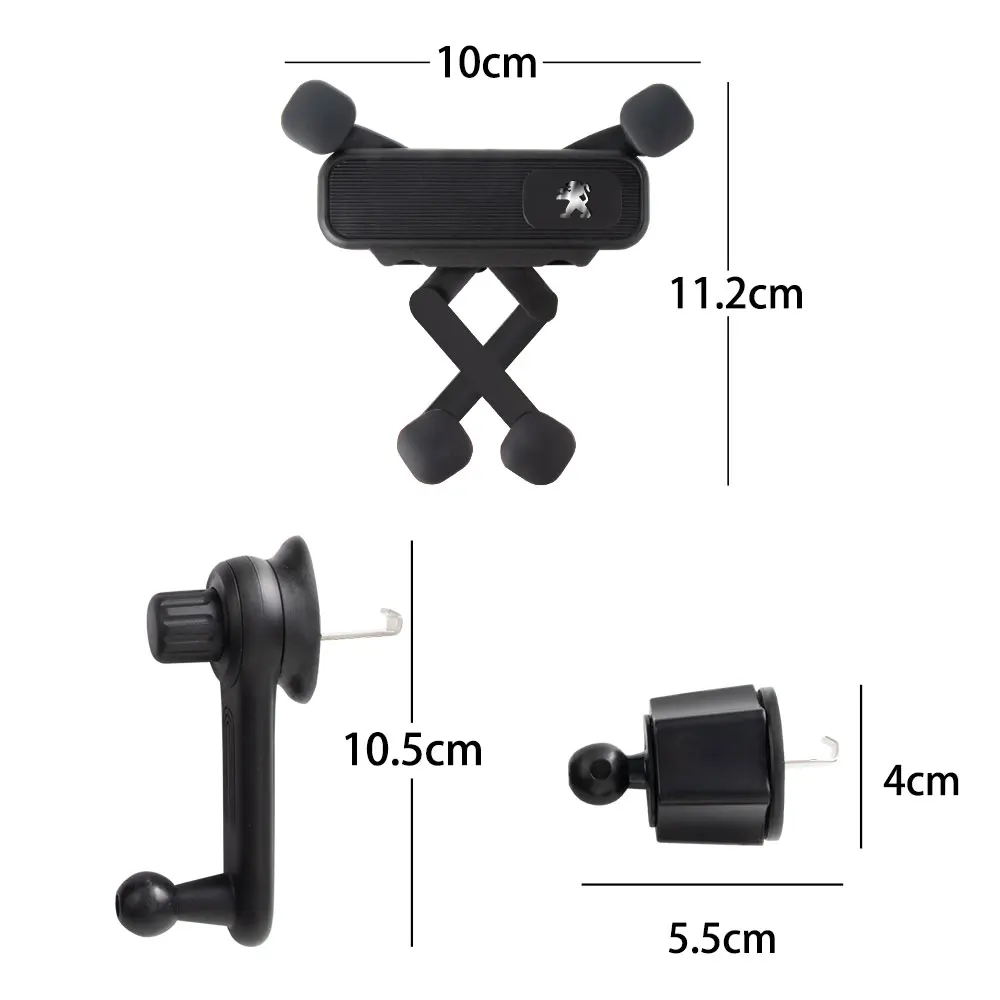 Vehicle Phone Holder Auto Air Vent Mount Holder Smartphone GPS Support Stand For PEUGEOT 107 206 207 208 307 308 2008 3008 GT T9