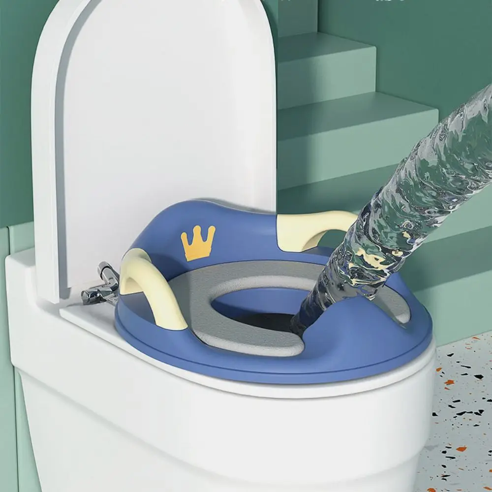 Tempat Duduk Toilet Anak Pola Mahkota Anti Percikan Anti Selip Tempat Duduk Toilet Bayi Mudah Dicuci Gasket Tempat Duduk Toilet Latihan Tambahan