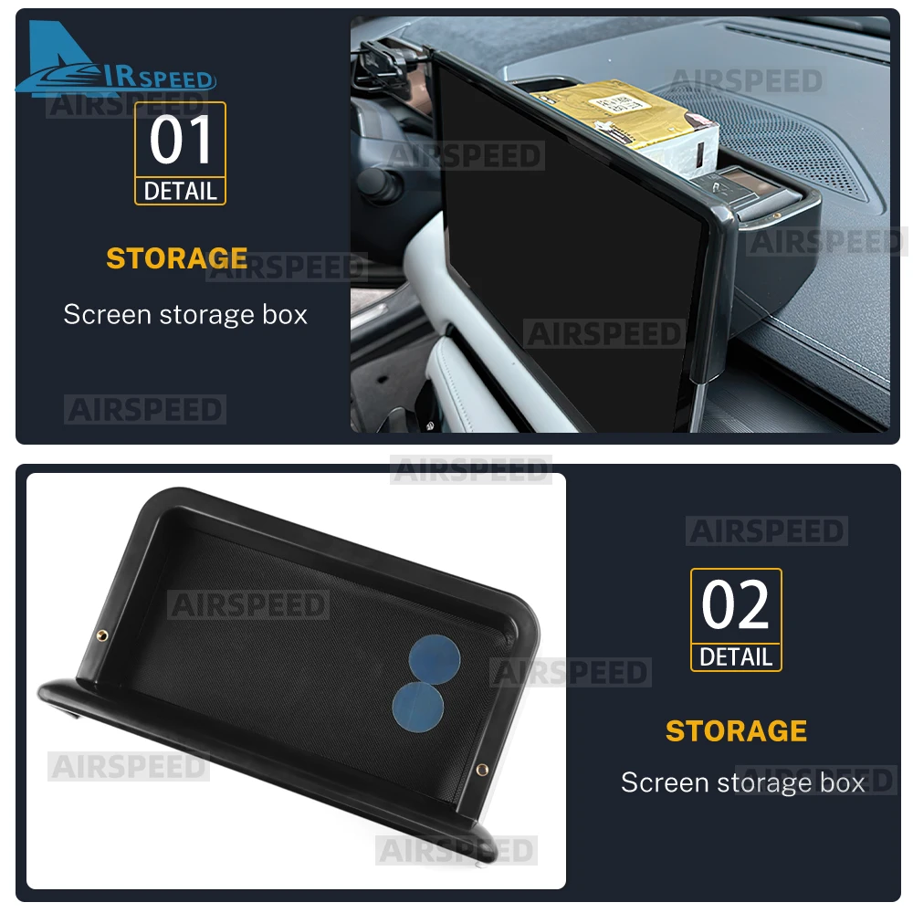 صندوق تخزين لوحة القيادة لسيارة فولكس فاجن فولكس فاجن ID.3 ID.4 ID3 ID4 CROZZ 2025 وحدة التحكم المركزية صينية مخفية خلف الشاشة ملحقات السيارة #4