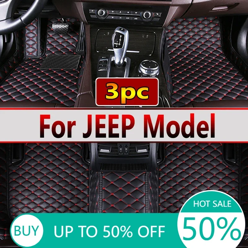 Car Floor Mats For JEEP Grand Cherokee Wrangler Commander Cherokee Compass Renegade Liberty wangler TJ Gladiator Car Accessories