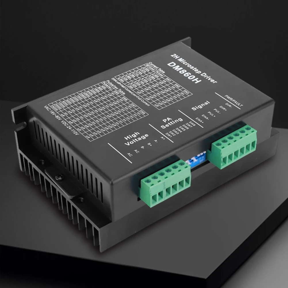 DM860H DM860 Stepper Motor Drive 0-200khz 2 Phase Stepper AC18-80V Or DC 24-110V 2A-7.2A 2H Stepper Motor Controller For Nema34