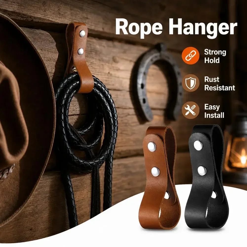Horse Whips Hanger Belt,Durable Bullwhip Holder with Belt Whips Loop Snap Fastener Strap Horse Riding Crops Tack Room Organizer