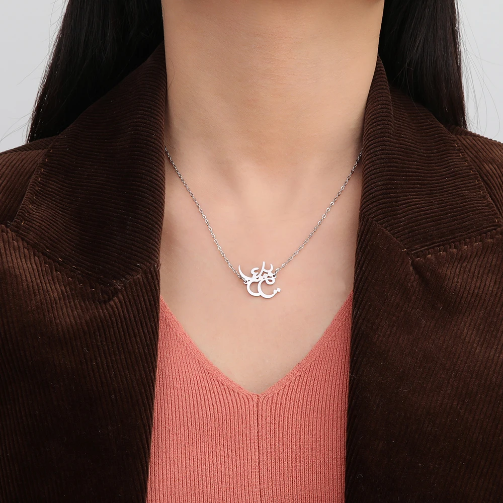 Dawapara Persische iranische Liebe Eshgh Farsi Halskette Persische Kalligraphie Halskette Edelstahl Schmuck Neujahrsgeschenk – Detail 18