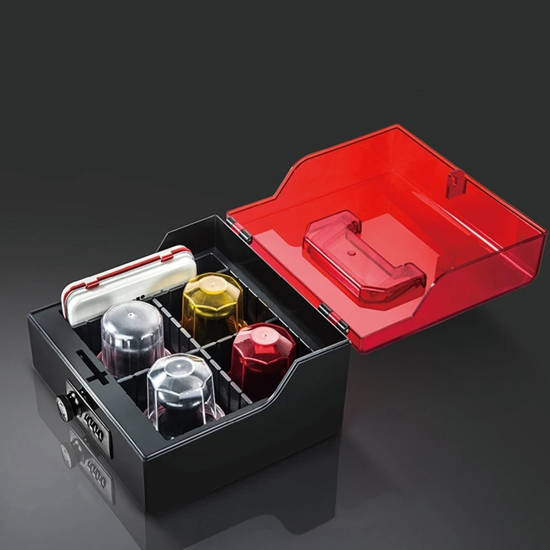 5 Grids Portable Official Seal Password Box Seal Storage Box With Mechanical Code Lock For Official Seal