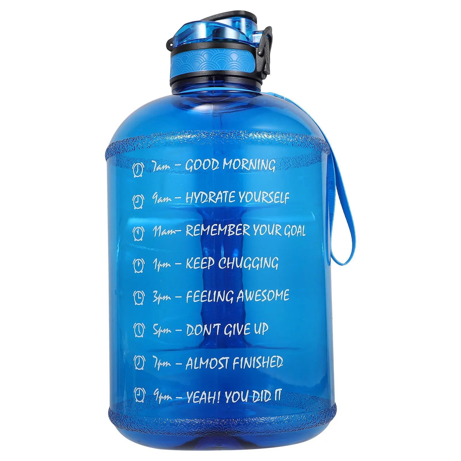 

1Pcs Large Capacity Water Kettle Portable Plastic Sports Bottle Stable Base Carry Handle Outdoor Fitness Drinking Cup