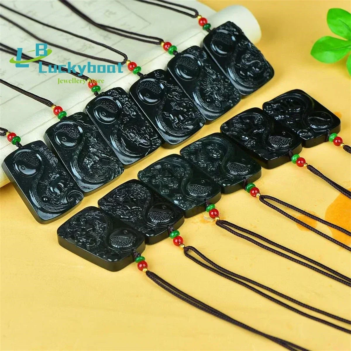 Natural Hotan Jade Zodiac Pendant Simple and Generous Personality Exquisite Retro Ethnic Versatile Men and Women