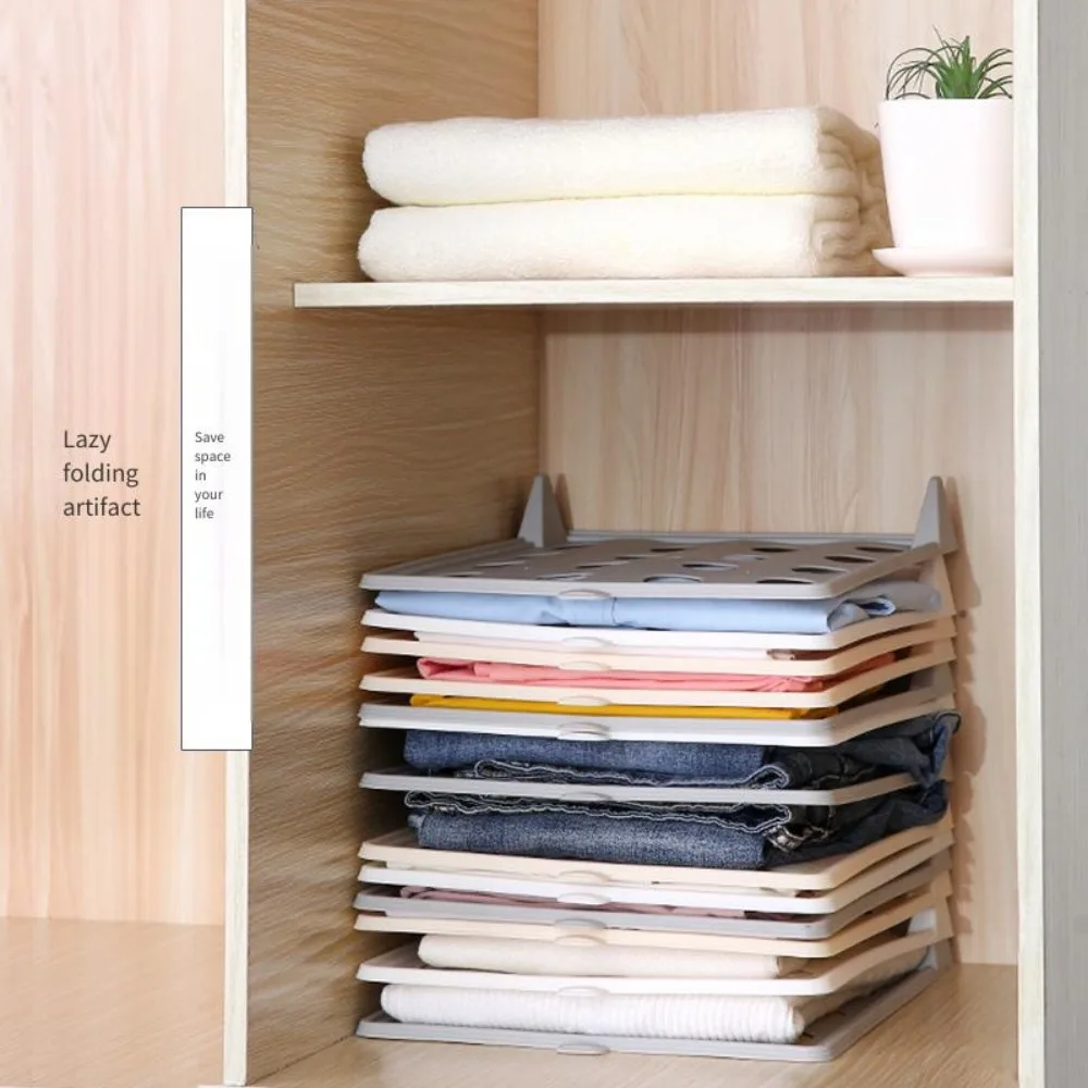 

Wardrobe layered storage folding board household folding clothes artifact lazy plastic folding board folding board