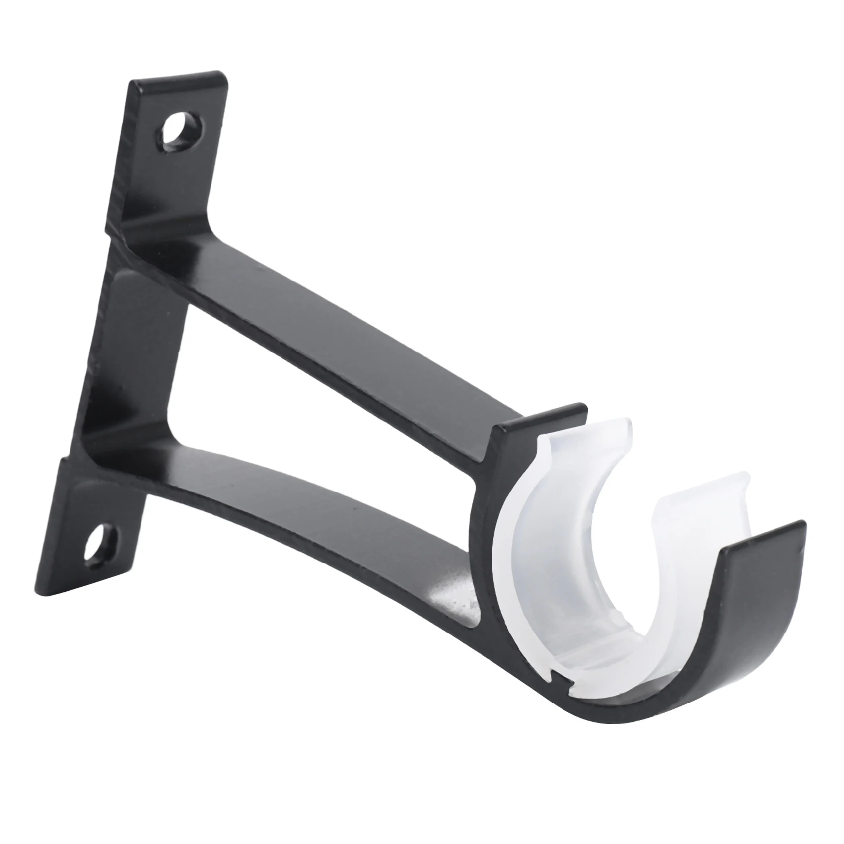 ABVT-20 Pack Single Curtain Rod Brackets For Drapery Rod Aluminum Alloy Heavy Duty Curtain Rod Holders (Black)