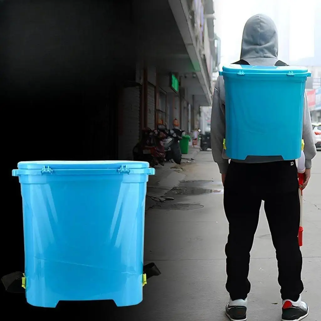 Manual Fertilizer Spreader Back Carrying Granulated Disperser Durable Plastic Stainless Steel for Vegetable Corn Topdressing