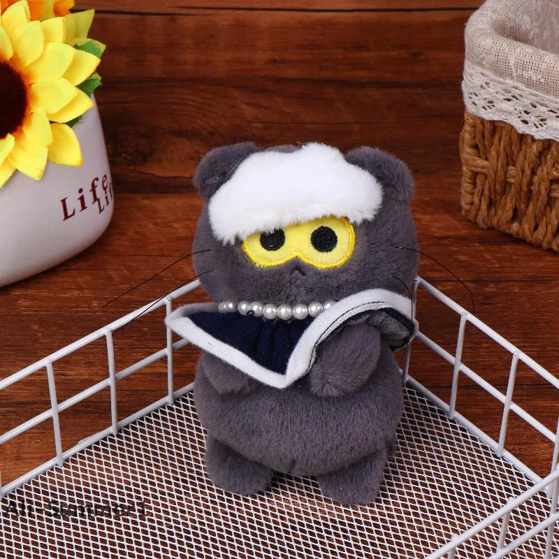 【E】Urocza pluszowa lalka GD Zoa Kpop GD, pluszowy brelok, kreatywny kreskówkowy szary kot, pluszowy breloczek do kluczy, zawieszka do torby, prezenty dla fanów