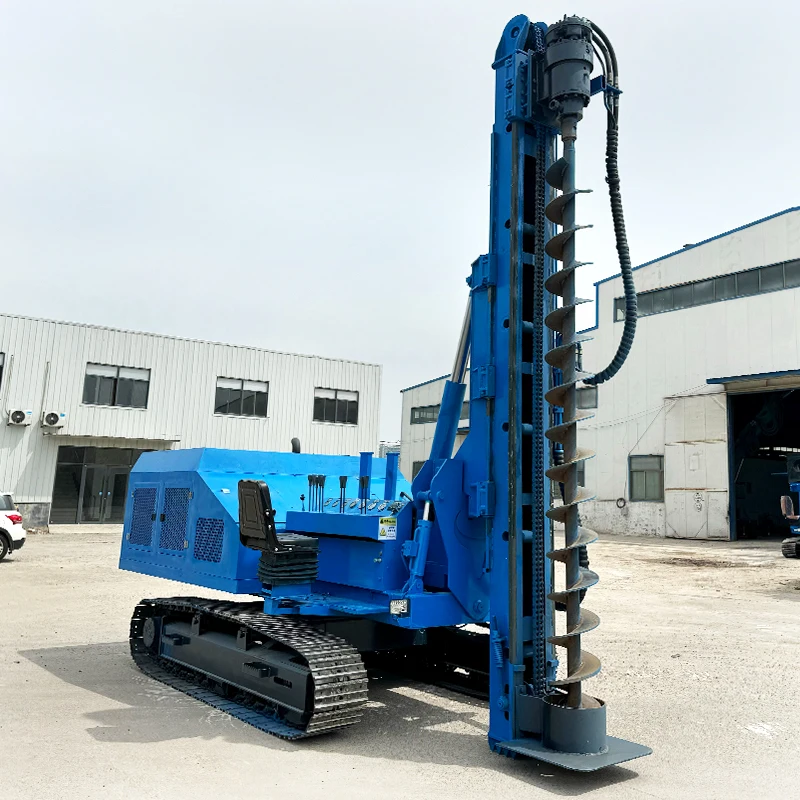 Factory Direct Selling Multi-function Solar Frame 4m 5m 6m Post Crawler Solar Pile Driver Ramming Pounder Machine