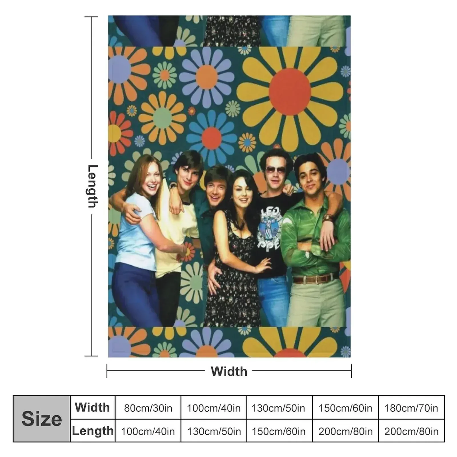New That 70s Show Floral Promotional Poster Throw Blanket Bed Fashionable Thermal Soft Big Cute Plaid Custom for winter Blankets