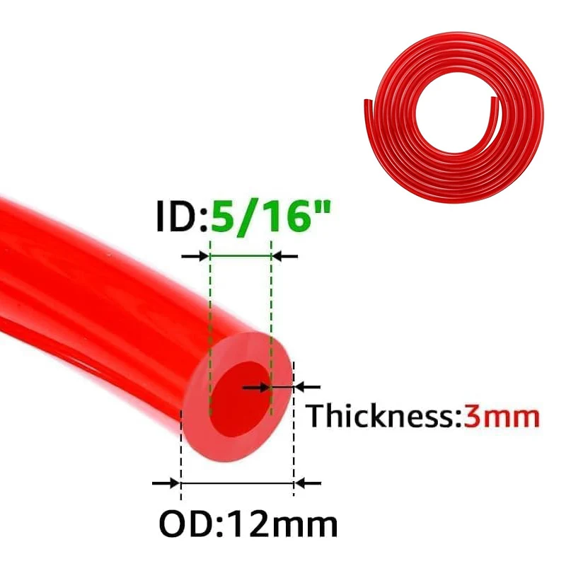 3M Beer Co2 Gas Line Kit, PVC Co2 Hose & 4Pcs Hose Clamp, 5/16’’ID Co2 Dispensing Tube, Beer Keg Line for Home Brewing, Beer Keg