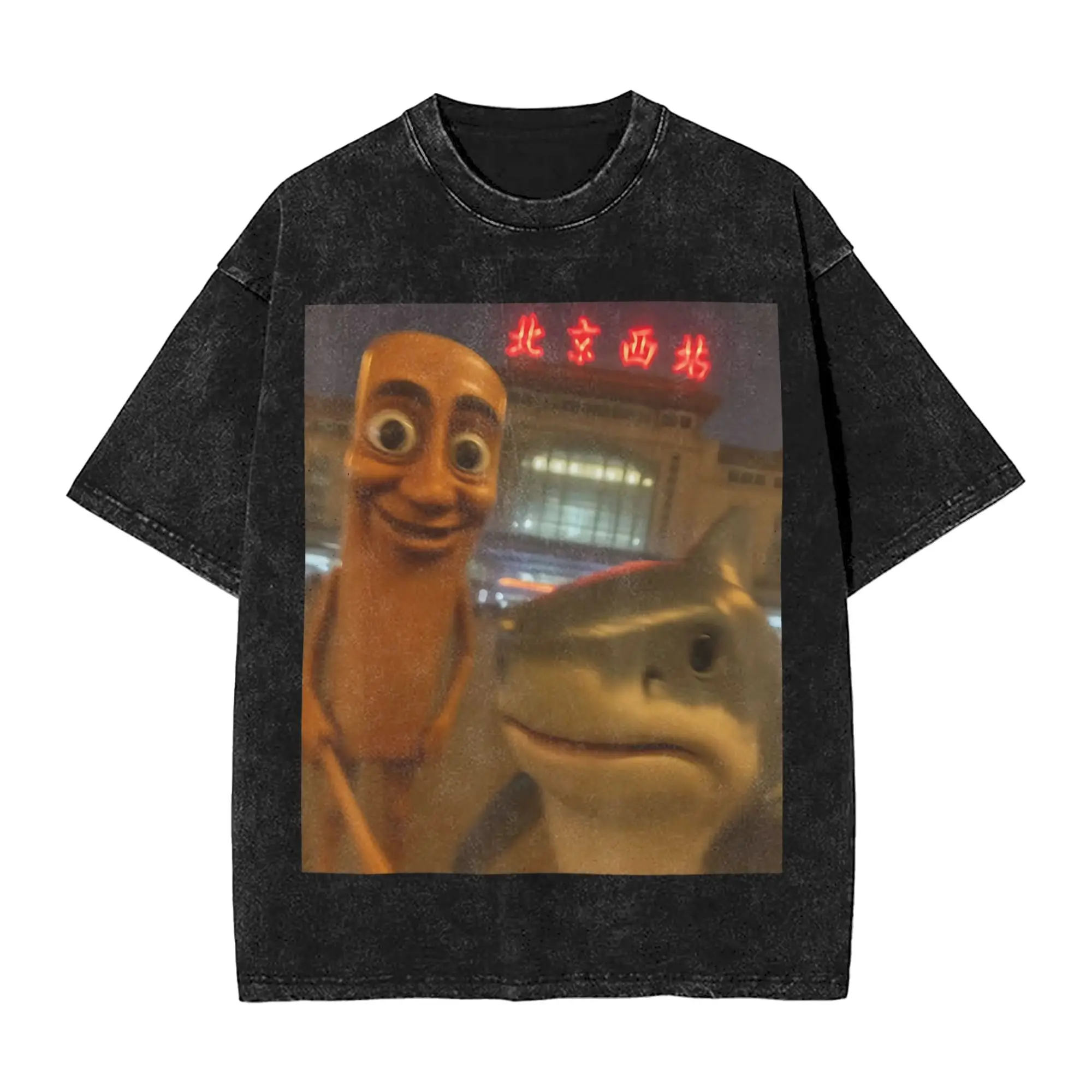 Funny Tung Tung Tung Sahur T-Shirts Men Tralalero Tralala Selfie Brainrot 100% Cotton Tee Shirt Round Neck T Shirts Clothing