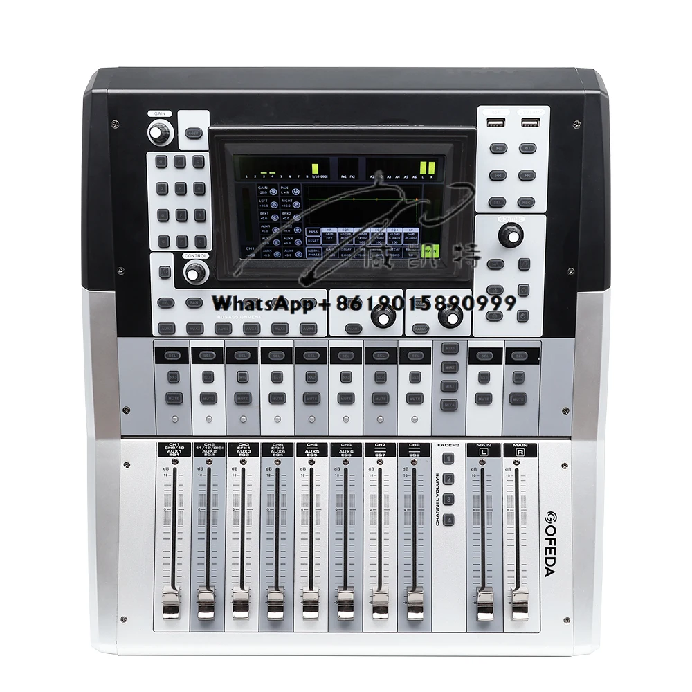 

DM12 Professional Digital Mixer 12 Channels Special for DJ Studio & Live Performances Durable Metal Material