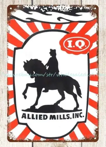 Allied Mills metal tin sign wall decor prints