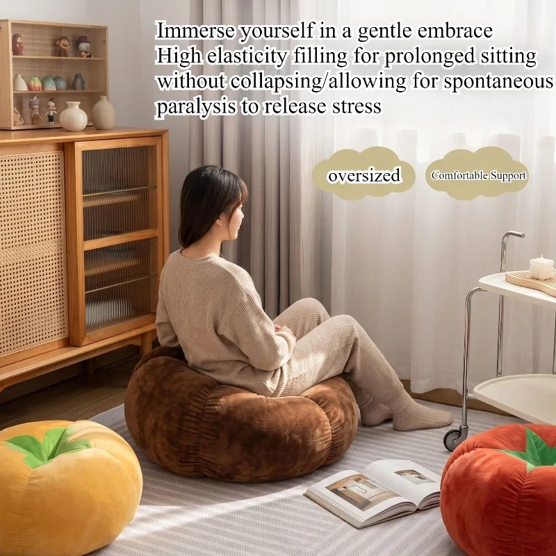 Cute tomato soft cute shiitake mushroom lazy seat cushion futon sofa throw pillow bed living room cushion pillow doll