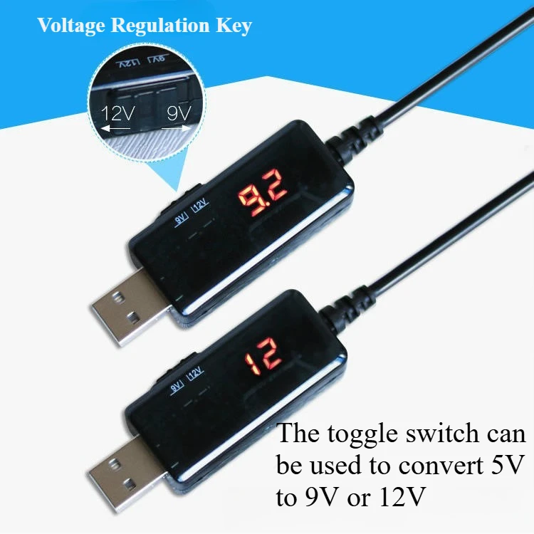 USB Boost Converter Module with Box DC 5V To 9V 12V Step-up Converter with 3.5x1.35mm Connecter Plug for Power Charger Converter