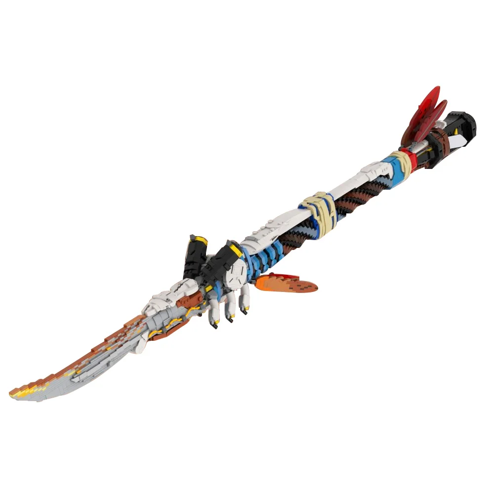 MOC Forbiddens West 1:1 scale Champions Spear Building Blocks Horizoneds Rollerback Monster Bricks Tide Ripper Toy kids Gift