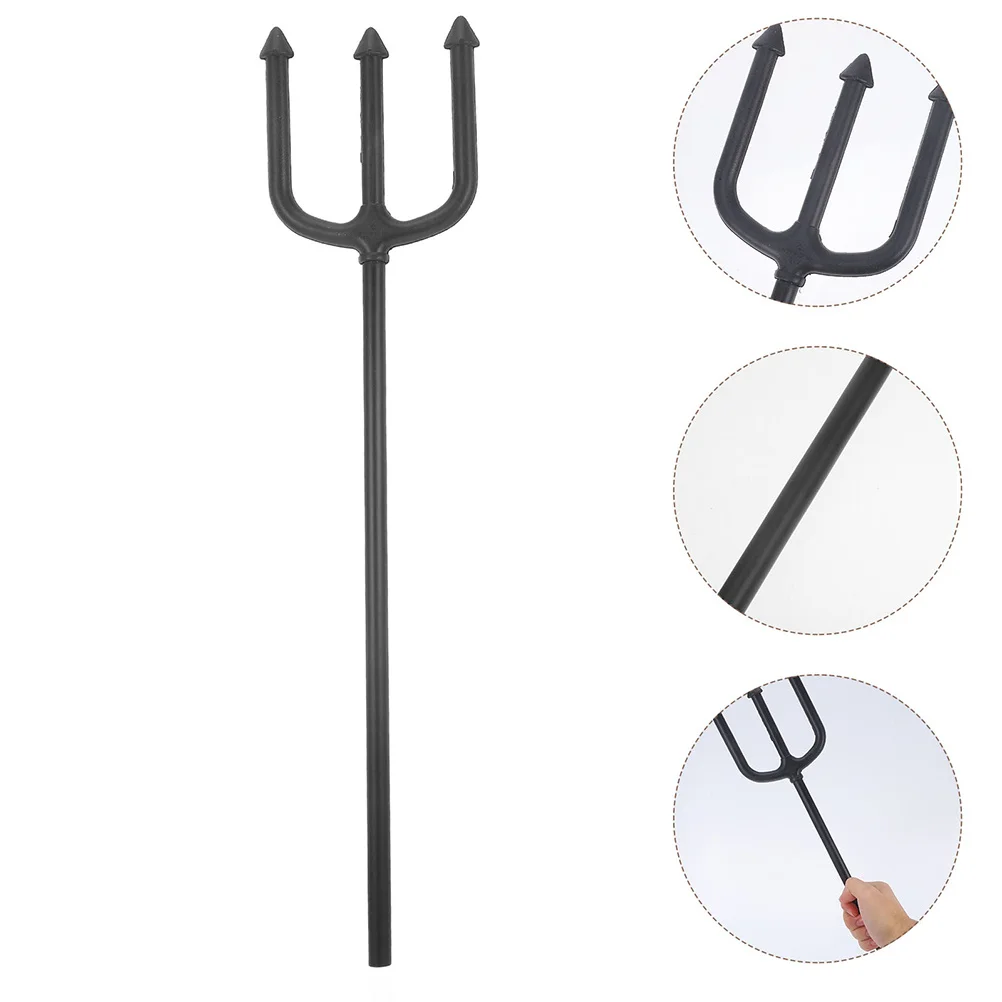 2Pcs Halloween Pitch Fork Plastic Devil Demon Fork Prop Cosplay Party Costume Stage Festival Demon Costume Accessories