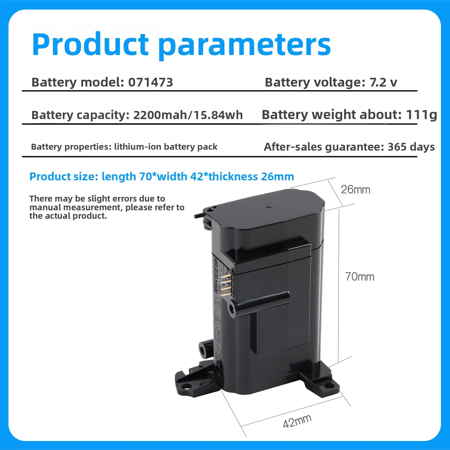 Replacement Battery for Bose SoundLink Revolve 7.2V 2200mAh 071471 071473 Speaker Spare Part