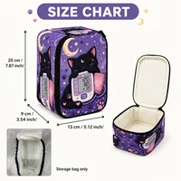 Blood Pressure Monitor Bag Cute Cat Print Storage Case Portable Blood Pressure Machine Carrying Case Home Travel Organizer 6