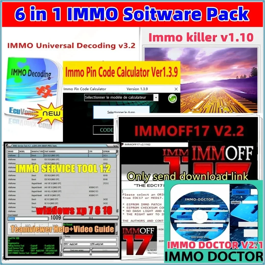 Hot IMMOOFF Software Pack+immoff17+IMMOdoctor+ImmoKiller service tool+ImmoKiller+IMMOPine code calculator+IMMOUniversal Decoding