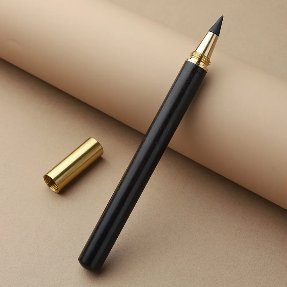 Simple Wooden Pencil No Ink Non-Sharpening Unlimited Writing Pencil Eternal Pencil Gift