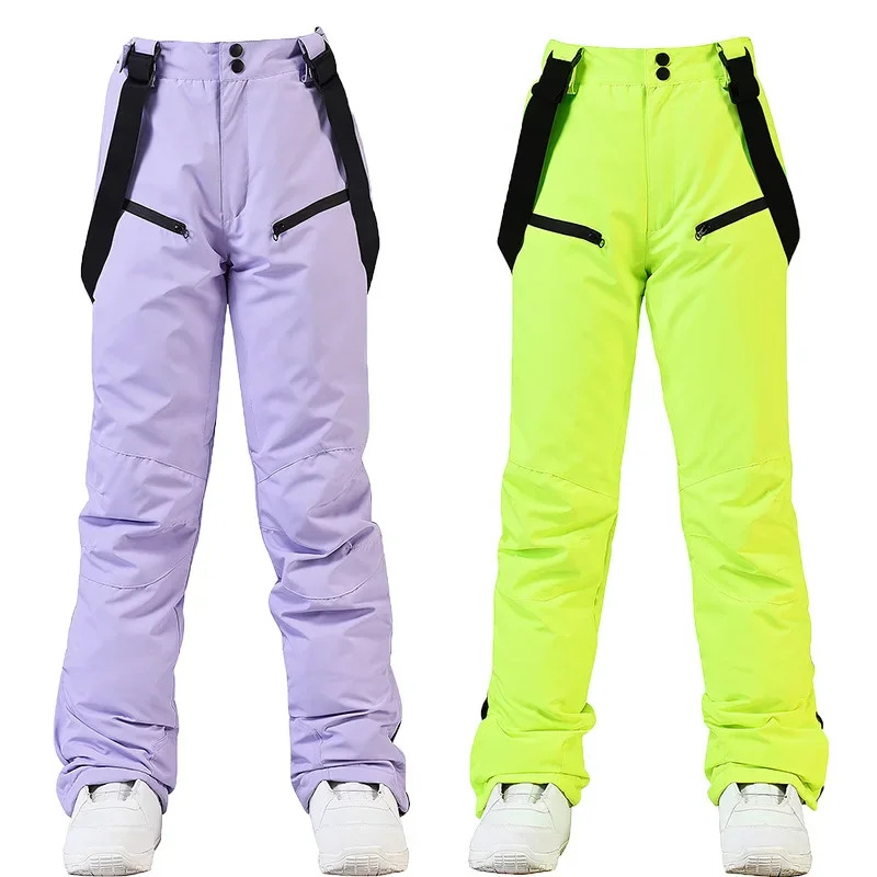 New Men and Women Winter Outdoor Ski Pants Windproof Waterproof Warm Breathable Snowboarding Pants Snow Sports Bibs Pants