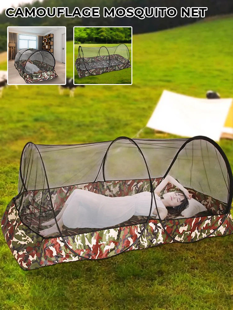 

Mosquito Net for Bed Portable Folding Tents One Touch Double Bed Tent Outdoor Camping Anti Mosquito Insect Screen Foldable Mesh