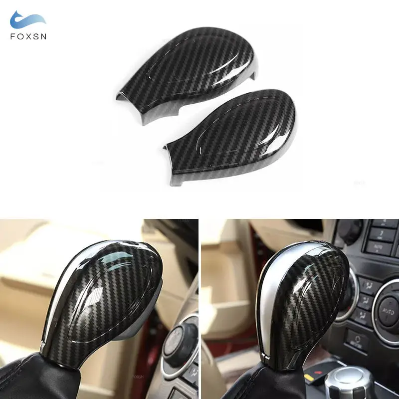 

ABS Carbon Car Gear Head Shift Knob Cover Trim For Land Rover Freelander 2 LR2 2007 2008 2009 2010 2011 2012 2013 2014 2015