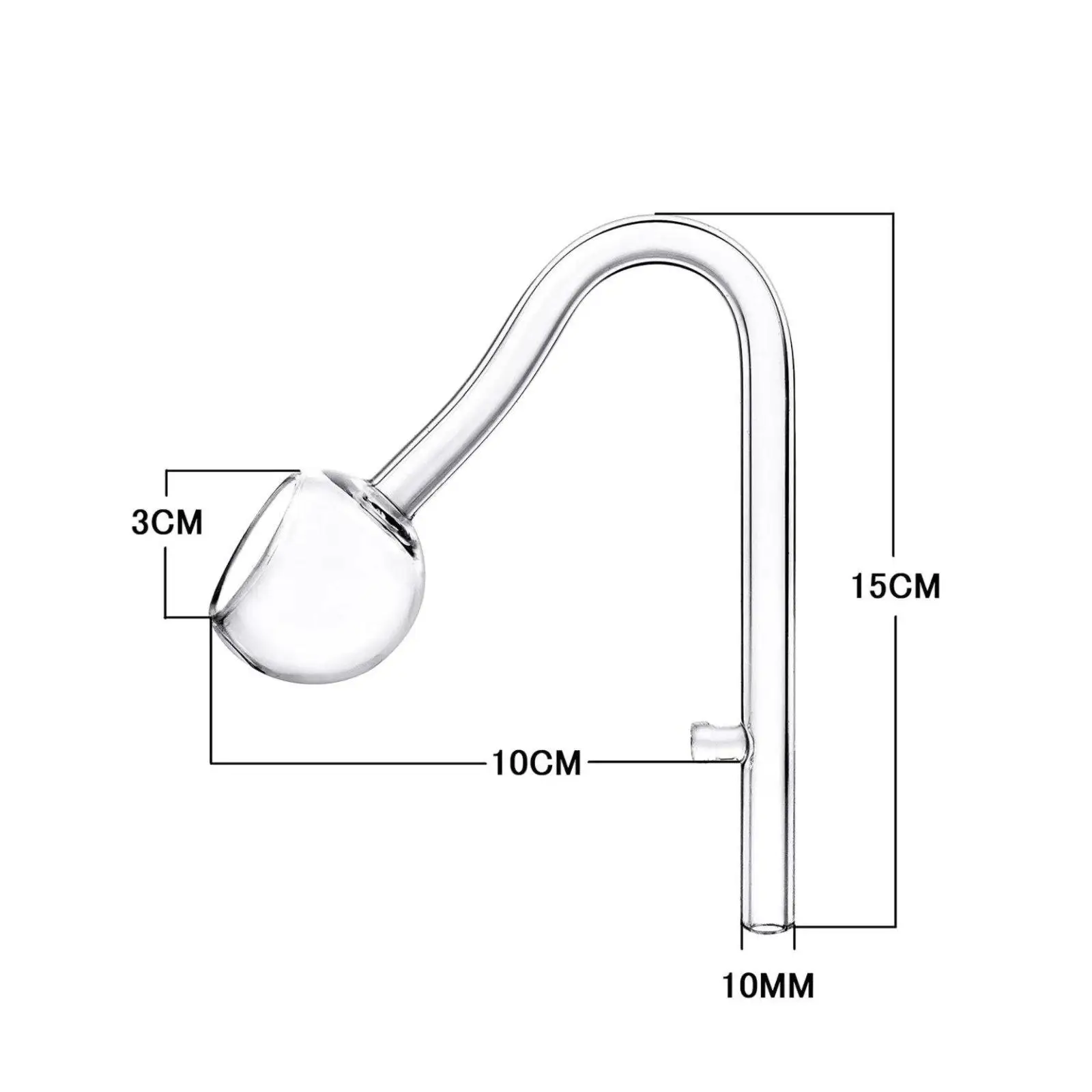 Glass Lily Pipe Aquarium Fitting Skimmer Inlet Outlet for External Filter Canister Hose Aquascape Setup - view 5