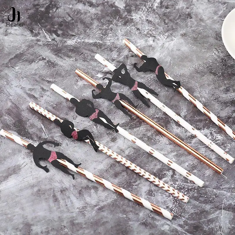 6Pcs Stripper Dancing Men cannucce decorazioni per feste di addio al nubilato cannucce festa messicana bomboniere forniture per feste per adulti