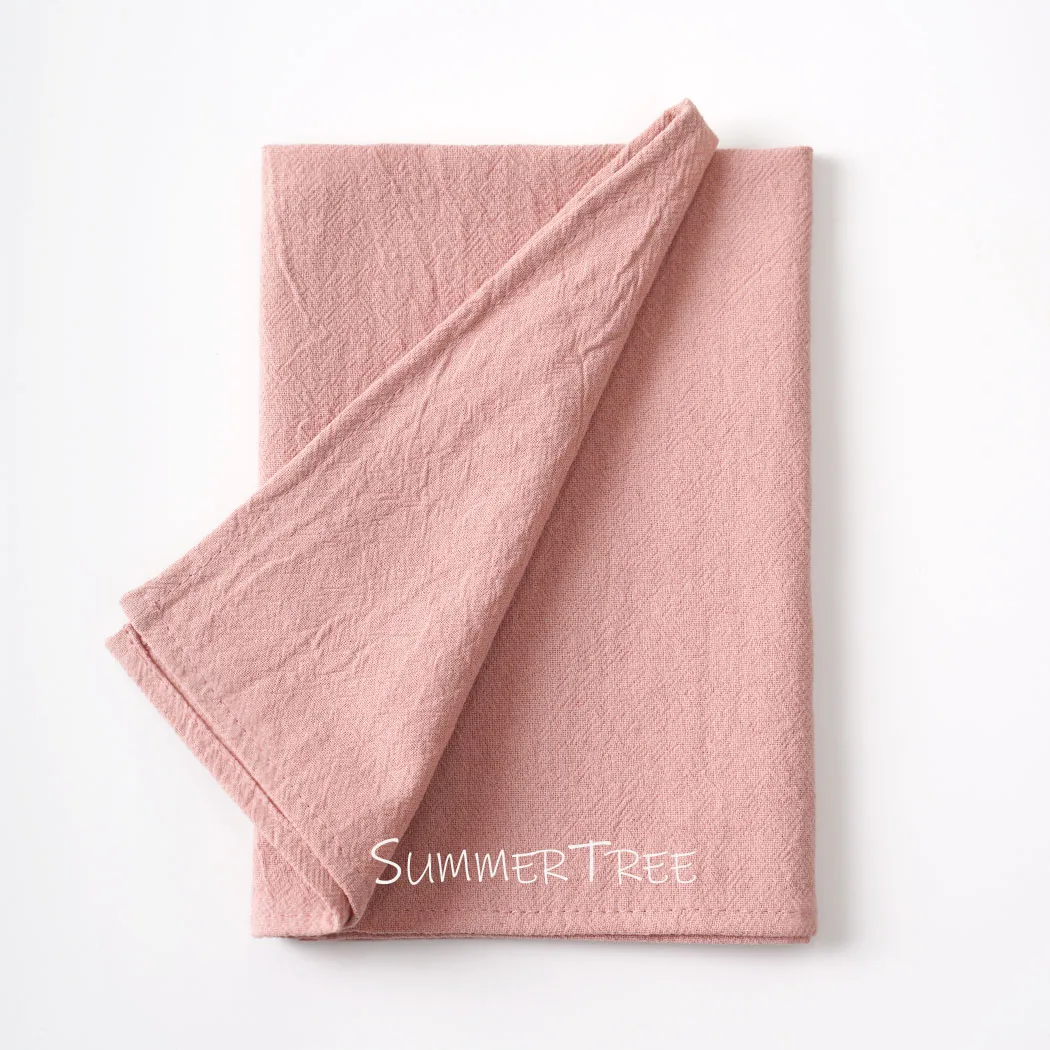 24pcs Plain Cloth Napkins 40x40cm Washable Cotton for Wedding Reception Party Home Table Napkin Dining Decoration