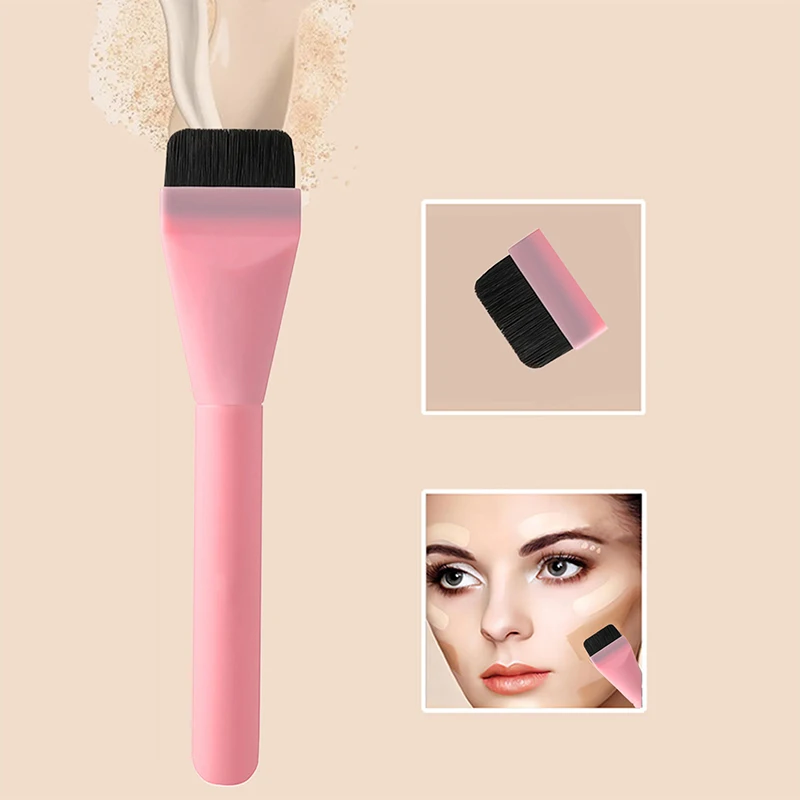 Kunststoffen Ultradunne Foundation Brush Lichtgewicht en dunne gezichtscontourborstel Platte contourborstel Foundation Cream