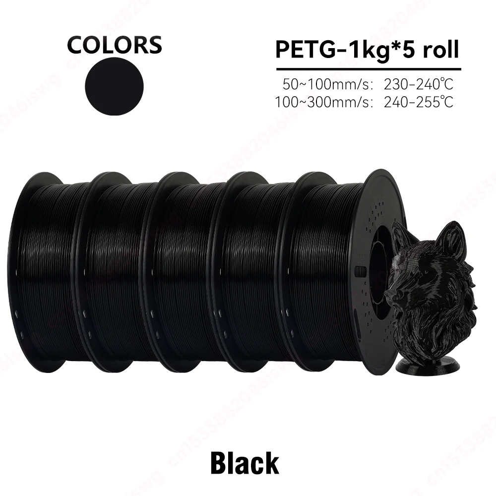 KINGROON 10KG/5KG/1KG PETG Filament 1.75mm Hoge Taaiheid Groothandel 10 Rolls/5Rolls/1Roll 3D Printing Materialen voor 3D Printer