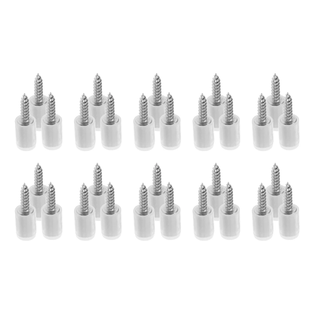 30PCS Self-Tapping Screws Shelf Support Pegs Bracket Screw With Non-Slip Sleeve Cabinet Shelf Pins Power Tool Accessories