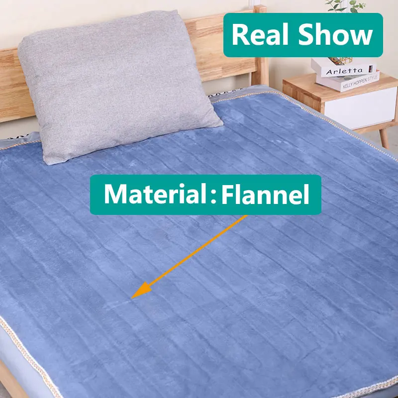 Flannel Electric Blanket Bed Double 220V Heating Thermostat Throw Electric Blanket 2 Persons 9 Level Temperature Smart Remote