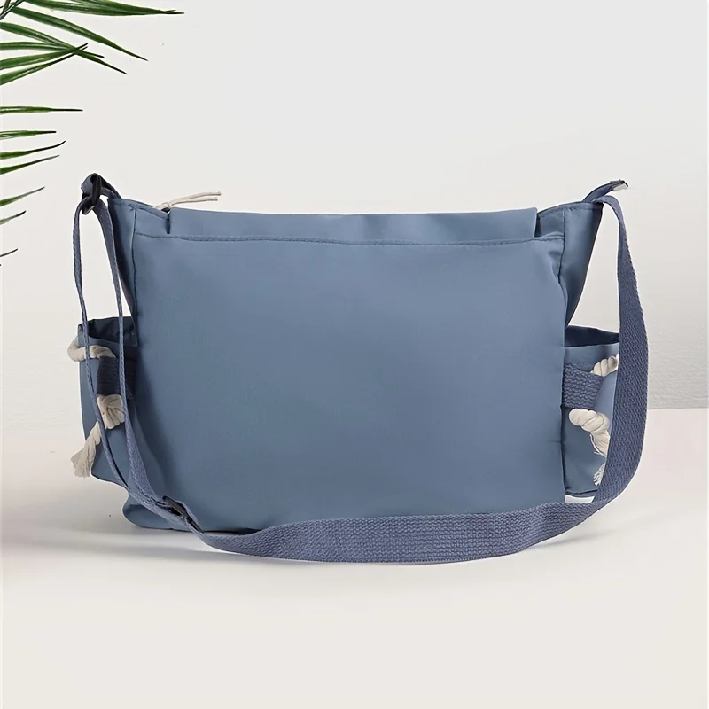 Nylon Messenger Bag Herren Umhängetasche Trendige Herren Messenger Bag, Student Schultasche, einfarbige Umhängetaschen für Herren Handtasche – Detail 10