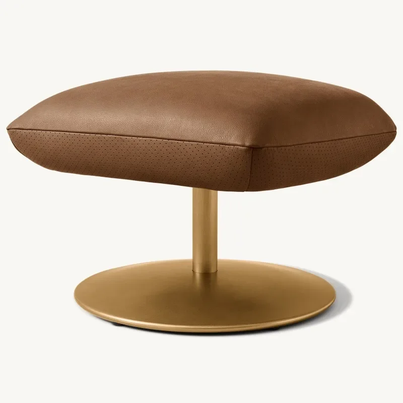 

Big head circumference black leather back wearing beret painter hat stool