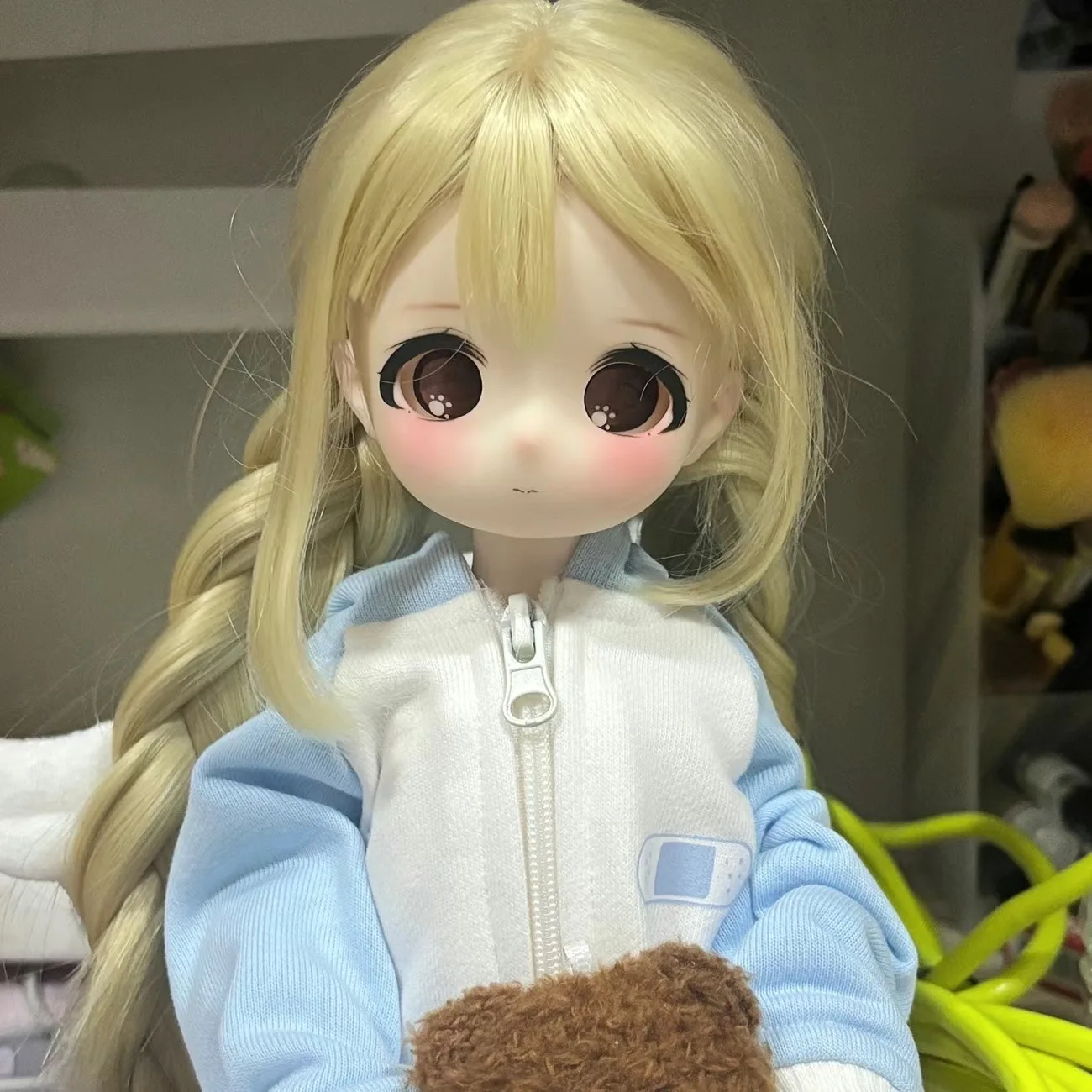 Nuevo traje de ropa para muñeca 1/4 1/6 para muñeca Bjd de 45/30cm, chaqueta de Ángel con calcetines a rayas, juguetes para niñas, accesorios para muñecas de moda