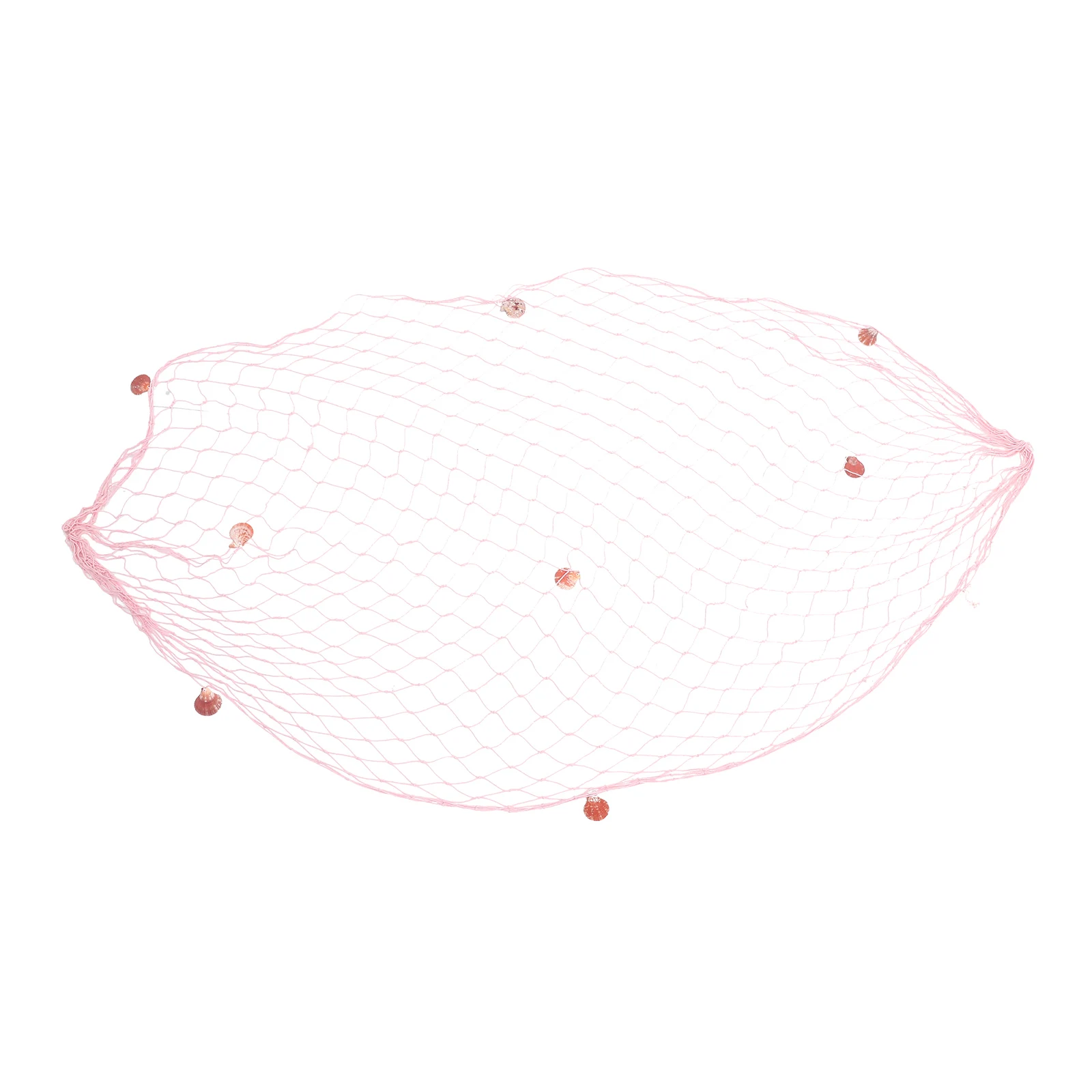 

Mediterranean Fishing Net Decoration Pink Seashell Fish Netting Coastal Wall Art Bedroom Bathroom Nautical Party Decoration