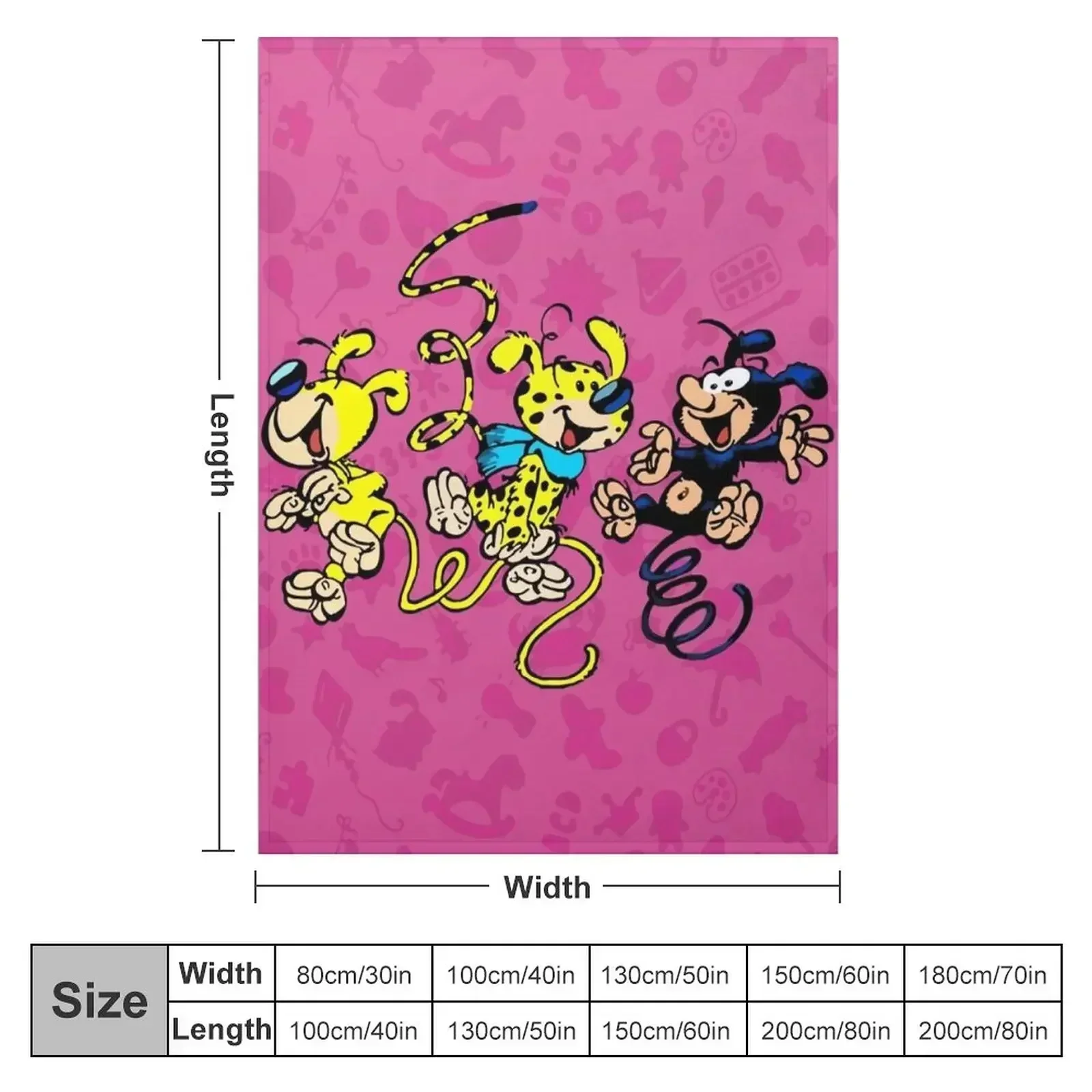 Marsupilami babies - Pink design Throw Blanket Retros Kid'S Luxury Brand Bed covers Blankets For Bed Decorative Beds Blankets