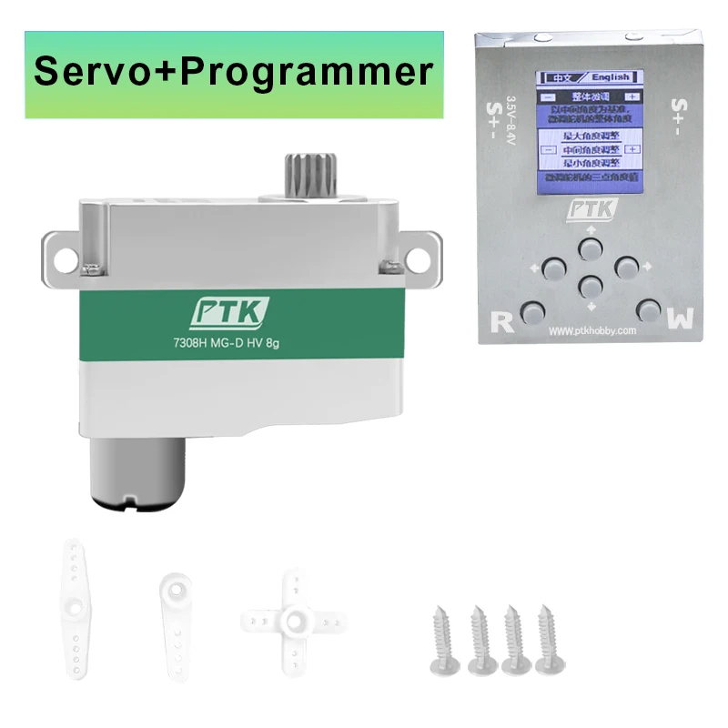 PTK 7308Hmicro Servo 8g Großhandel digitales Metallzahn-Metallgehäuse Modellflugzeug DLG, F5B F5L F3D F3KGlider Flugzeug 2S Servo 10