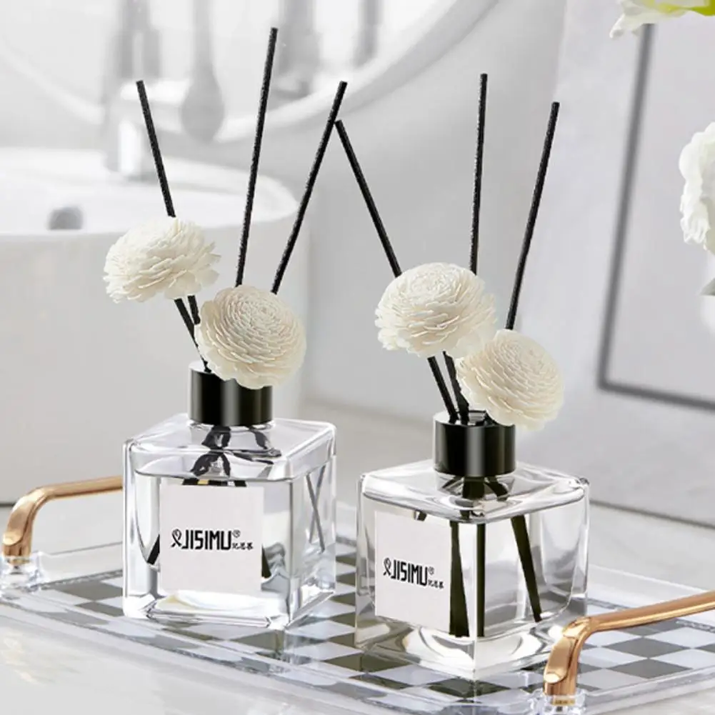 زجاجة من بلاستيك الزهور الأساسية ، عديمة اللهب ، عطر منزلي ، سائل عطر للغرفة ، ناشر الياسمين ، علاج بالروائح العطرية بالزيت ، E4H5 ، 50: 50