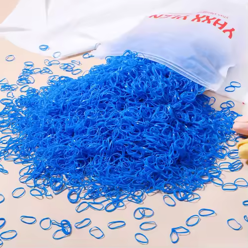 500/1000 Baby Girls Colourful Disposable Rubber Band Hair Ties Headband Toddler Ponytail Holder Bands  Babe Hair Accessories - Image 14