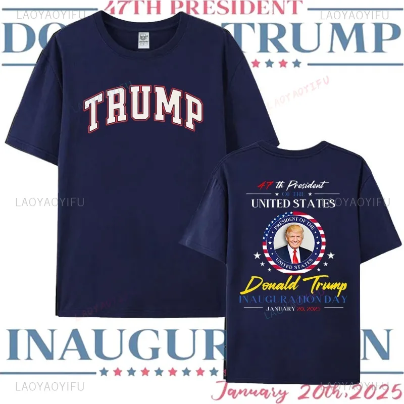 2025 Trump Tshirt for Man Trump Assume Office Printing T-Shirt Fashion Cotton O-Neck Streetwear Casual Mens Short-sleev Tee Tops