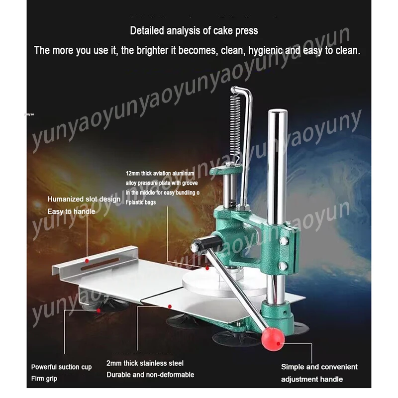 New Pressing Pastry Pres Manual Pizza Dough Machine Dough Flattening Press Dough Roller