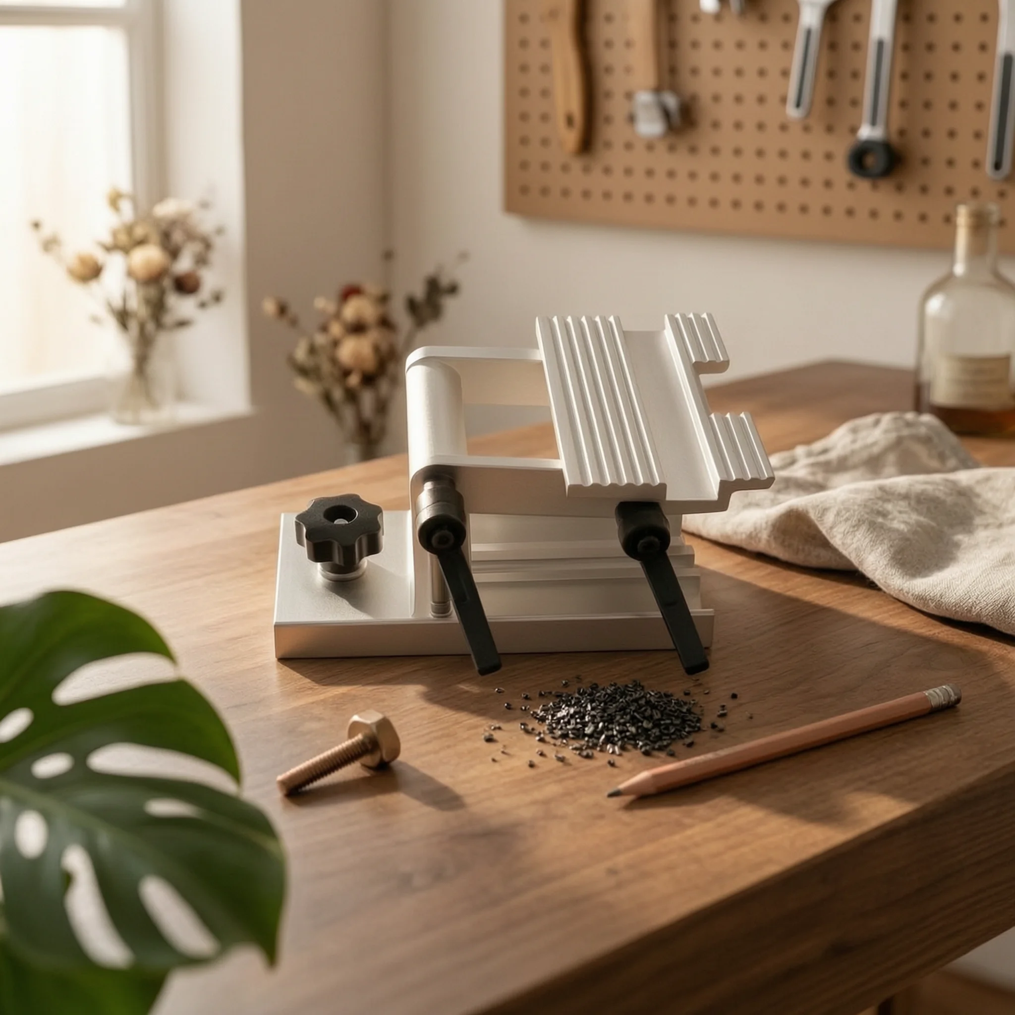 Universal Sharpening Jig Tabletop Sharpening Jig with Clamp Grinding Fixture Adjustable Tool Compatible for Woodworkers