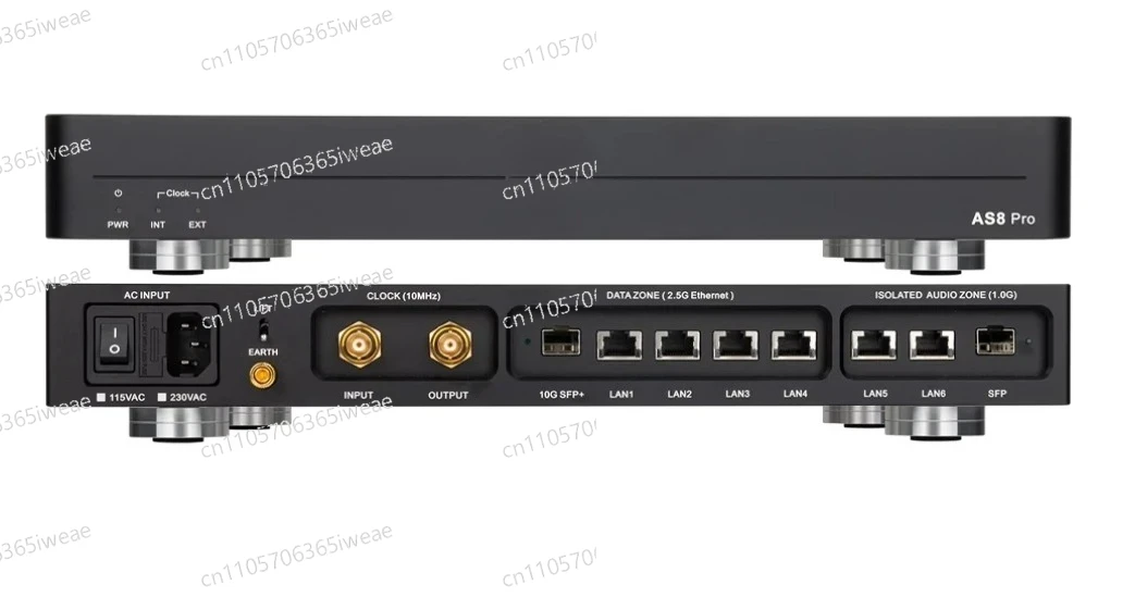 

Аудио HIFI-переключатель премиум-класса (серебристый/черный) с оптоволоконной изоляцией 2.5G/10G и изолированным кварцевым генератором тактовых импульсов